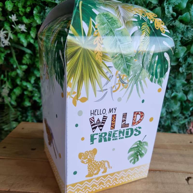 SAFARI WILD SQUARE BOX PARTY PACKS BOX