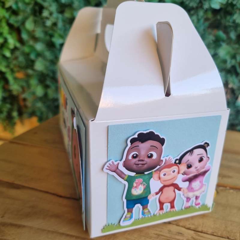 COCOMELON PARTY PACK 5 BOXES only, personalized kiddies birthday party themed decor party boxes c...