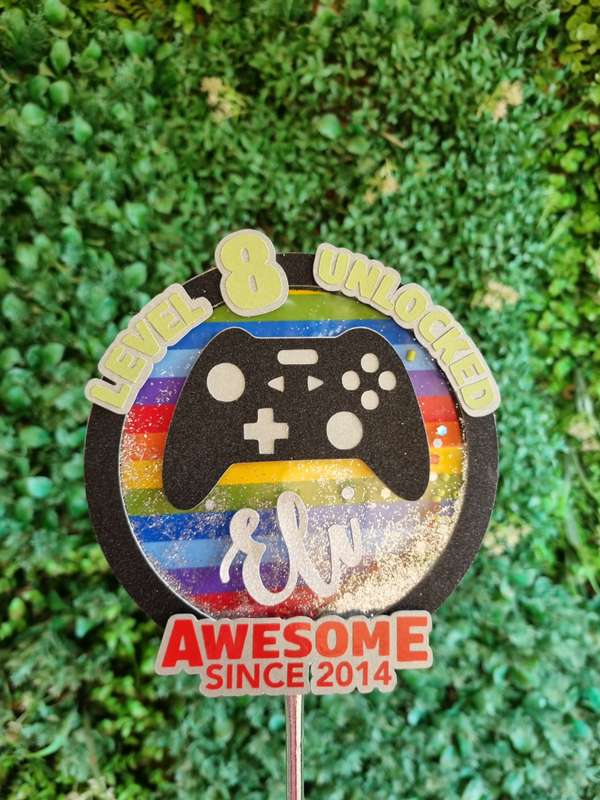 GAMER XBOX PLAYSTATION CAKE TOPPER
