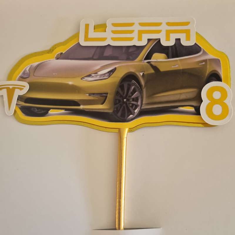 TESLA CAKE TOPPER