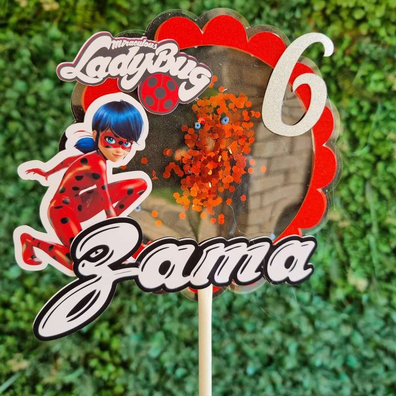 MIRACULOUS LADYBUG CAKE TOPPER