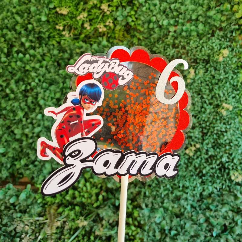 MIRACULOUS LADYBUG CAKE TOPPER