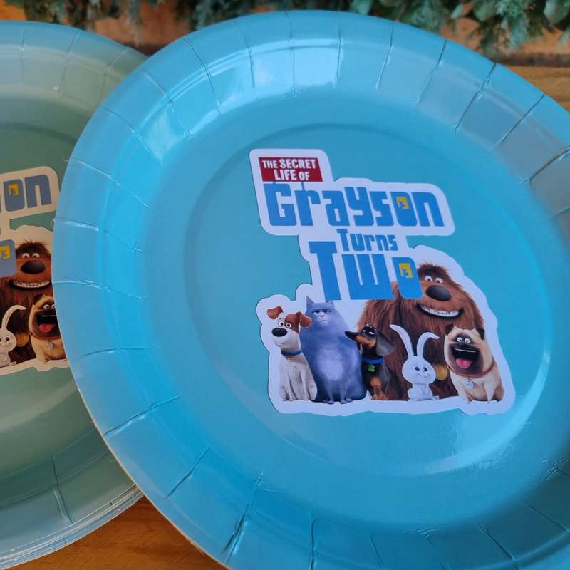 SECRET LIFE OF PETS PAPER PLATES SET OF 10