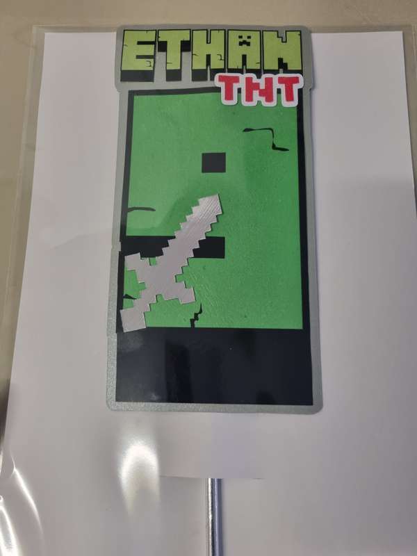 MINECRAFT CAKE TOPPER