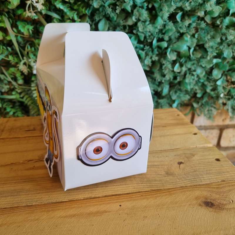 MEGA MINIONS PARTY PACK 5 BOXES only, personalized kiddies birthday party themed decor party boxe...