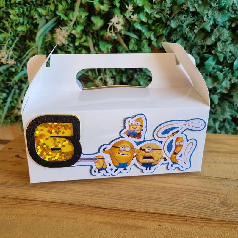 MEGA MINIONS PARTY PACK 5 BOXES only, personalized kiddies birthday party themed decor party boxe...