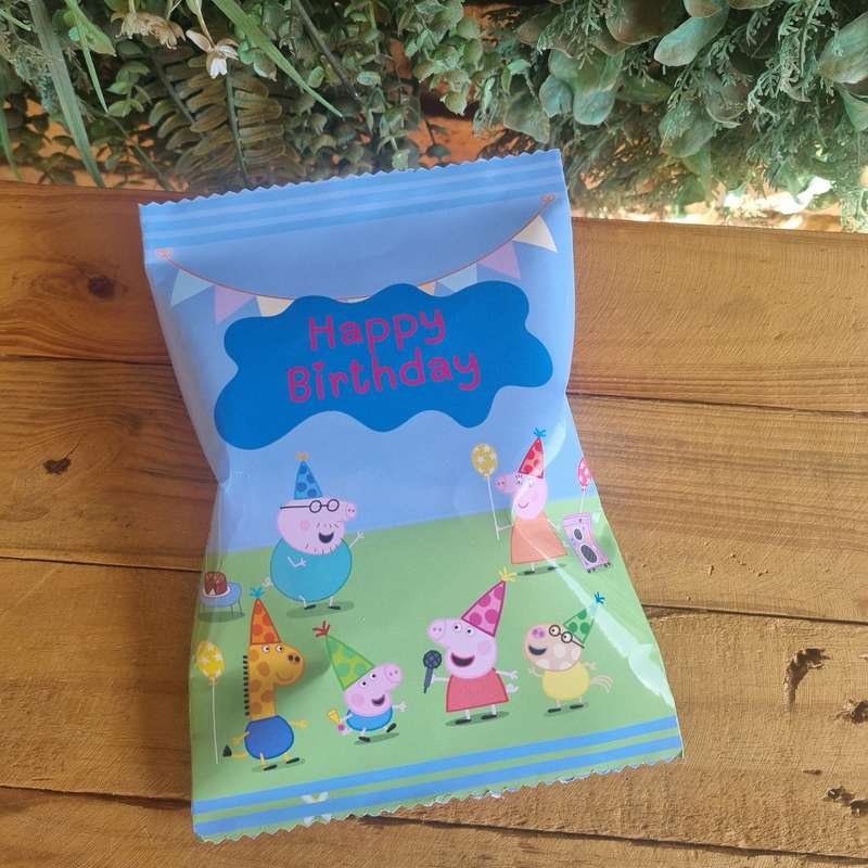 Peppa Pig Chip Bag Party Pack  Set of 10 Muddy Puddles Blue