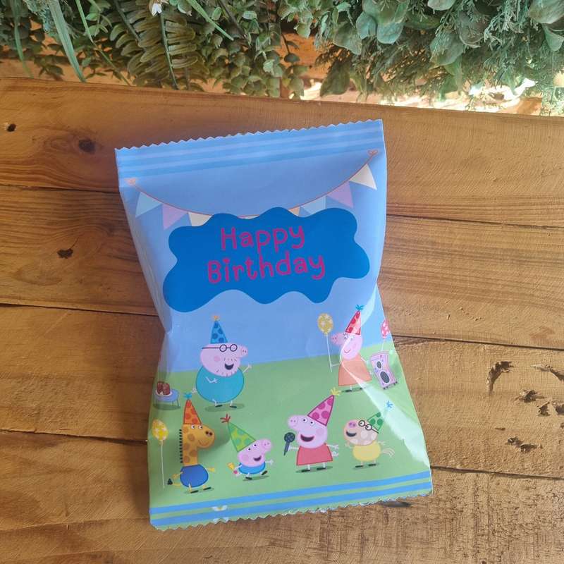 Peppa Pig Chip Bag Party Pack  Set of 10 Muddy Puddles Blue