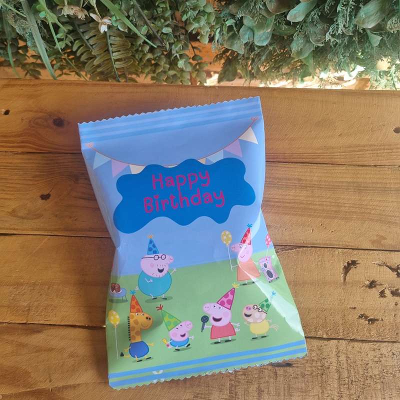 Peppa Pig Chip Bag Party Pack  Set of 10 Muddy Puddles Blue