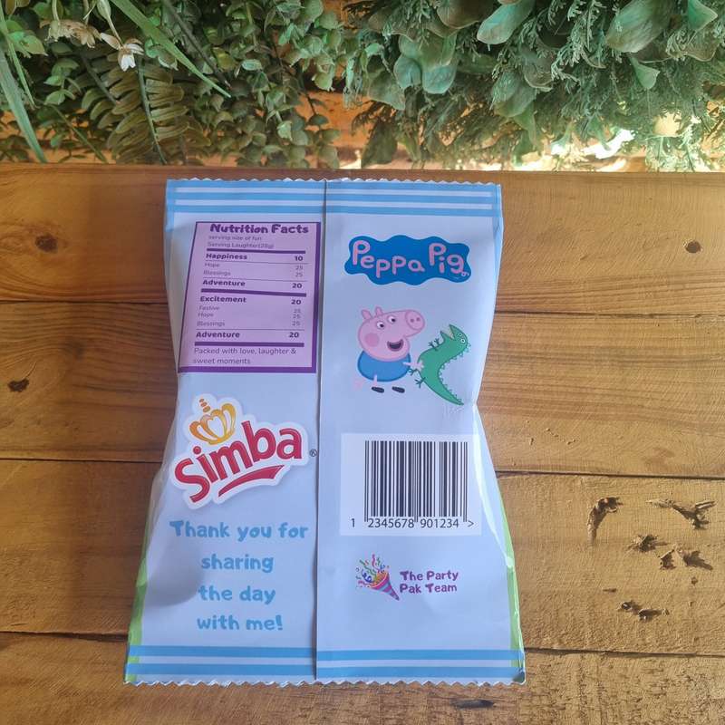 Peppa Pig Chip Bag Party Pack  Set of 10 Muddy Puddles Blue