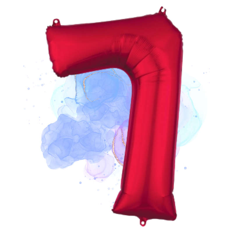 FOIL BALLOON  LARGE RED SEVEN 7