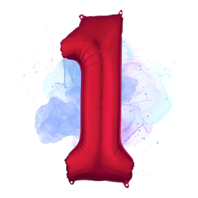 FOIL BALLOON  LARGE RED ONE 1