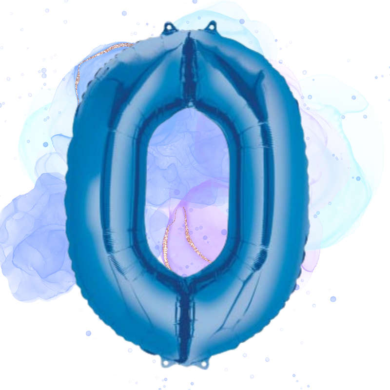 FOIL BALLOON  LARGE BLUE ZERO 0