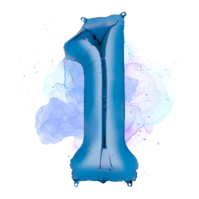 FOIL BALLOON  LARGE BLUE ONE 1