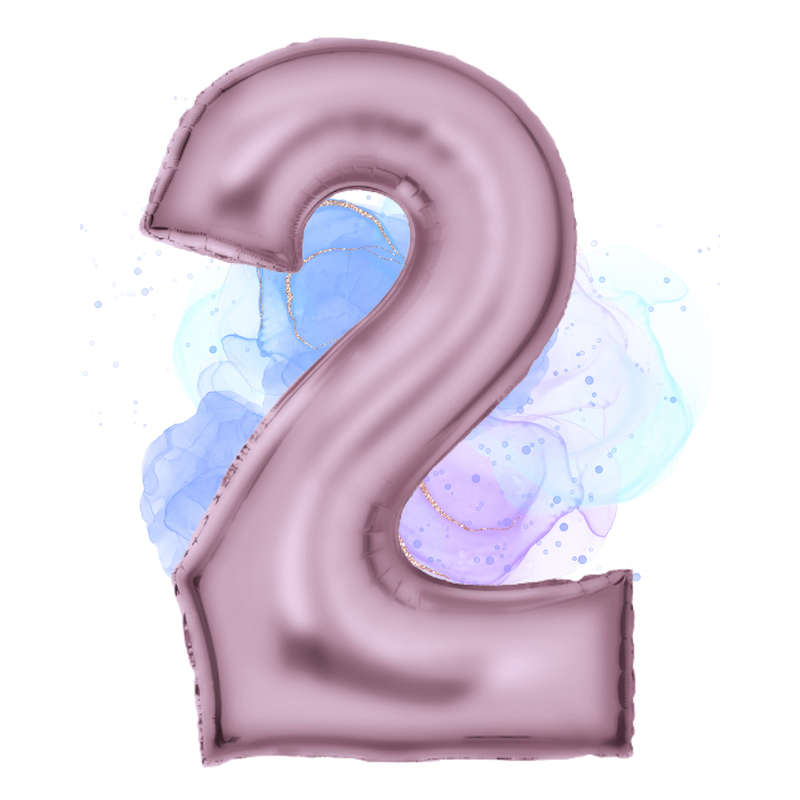 FOIL BALLOON  LARGE PASTEL PINK TWO 2