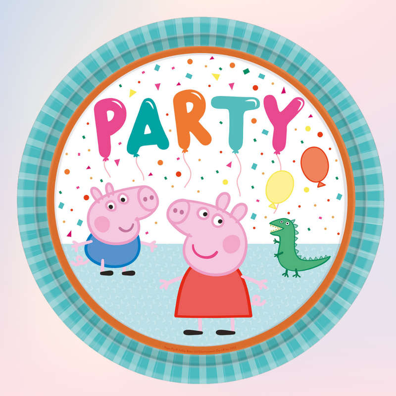 Peppa Pig Paper Plates 23cm Set of 8