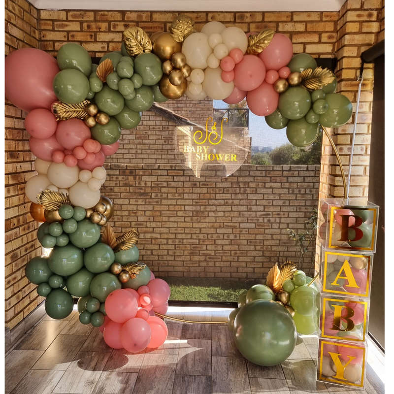 BABY SHOWER HOOP BACKDROP with Balloons