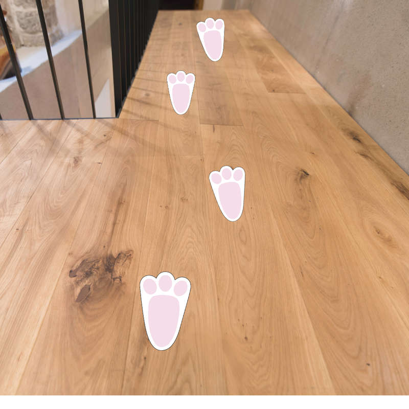 Bunny Rabbit Foot Prints Easter Decor Set of 10