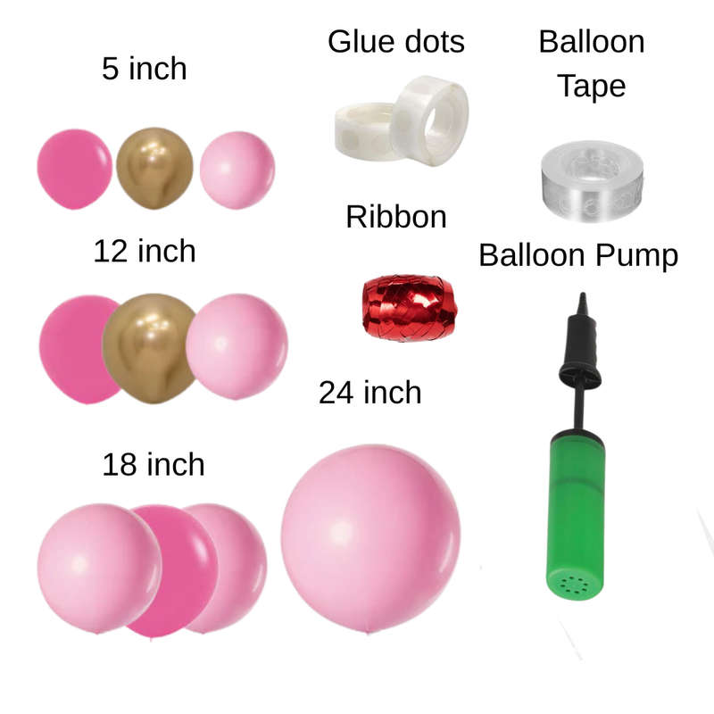 Peppa Pig Themed Balloon Garland Kit - Pink Princess