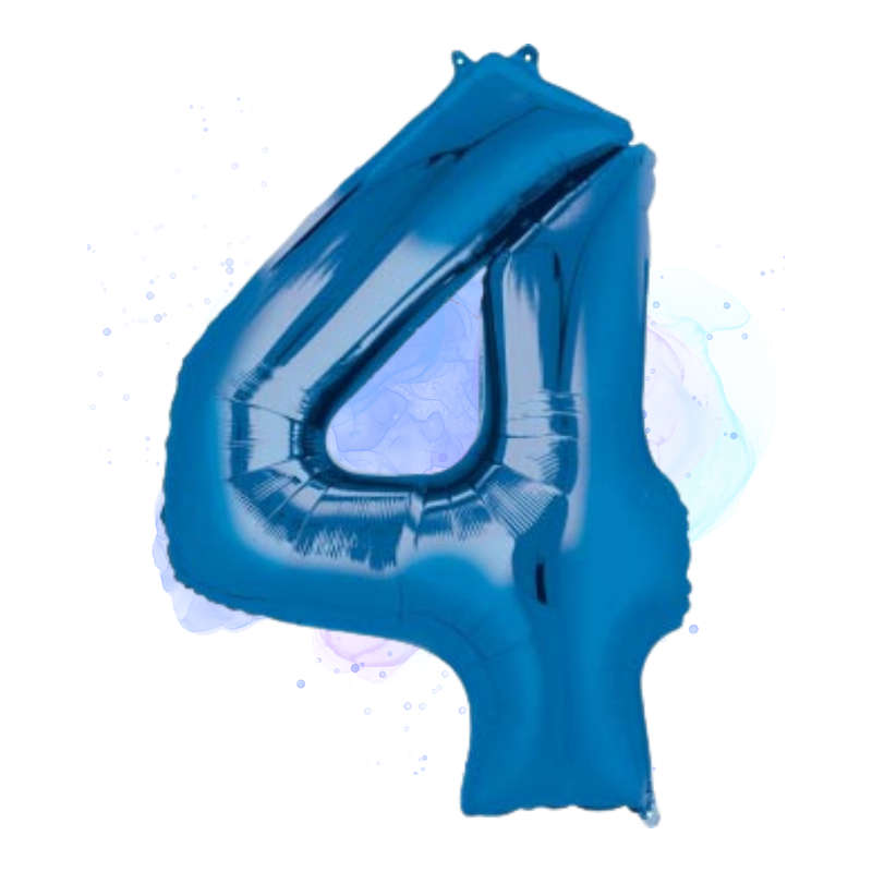 FOIL BALLOON  LARGE BLUE FOUR 4