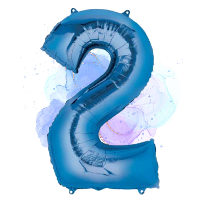 FOIL BALLOON  LARGE BLUE TWO 2