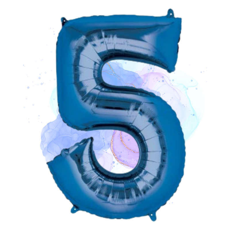 FOIL BALLOON  LARGE BLUE FIVE 5