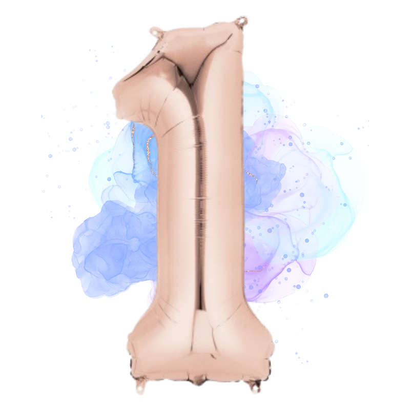 FOIL BALLOON  LARGE ROSE GOLD ONE 1