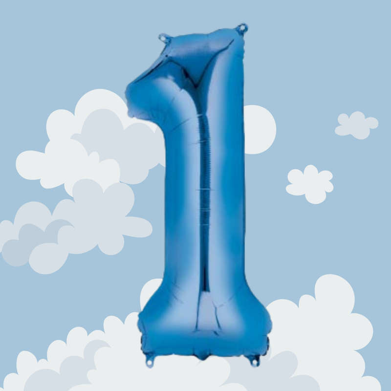 FOIL BALLOON  LARGE BLUE ONE 1