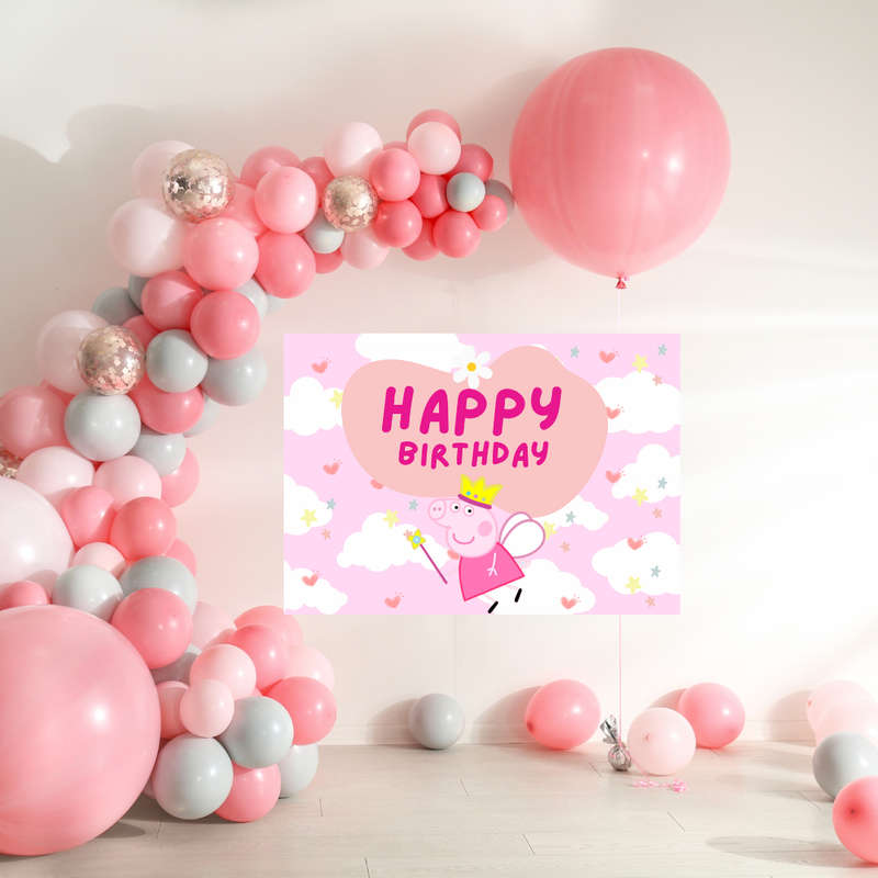 Peppa Pig  Party Banner Pink Princess