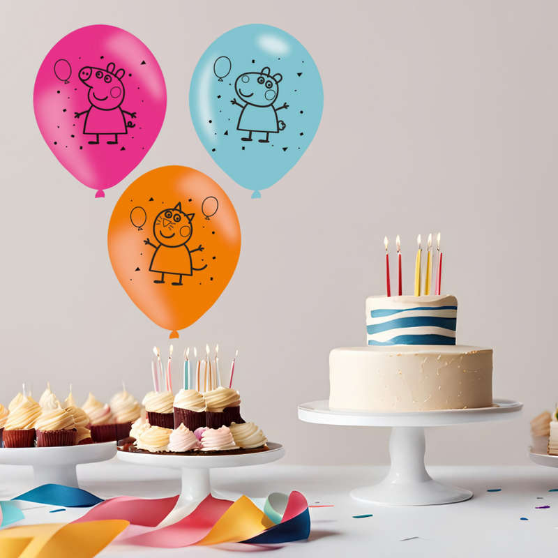 Peppa Pig Latex Balloons Set of 6