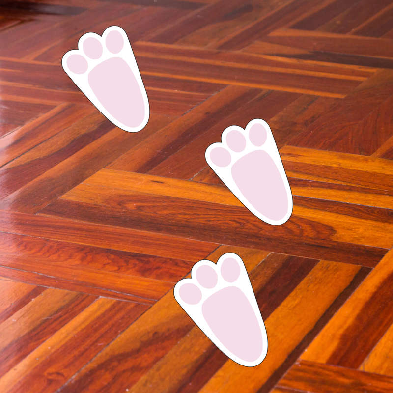 Bunny Rabbit Foot Prints Easter Decor Set of 10