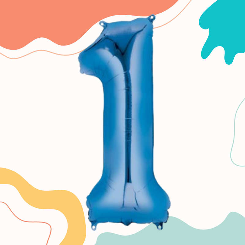 FOIL BALLOON  LARGE BLUE ONE 1