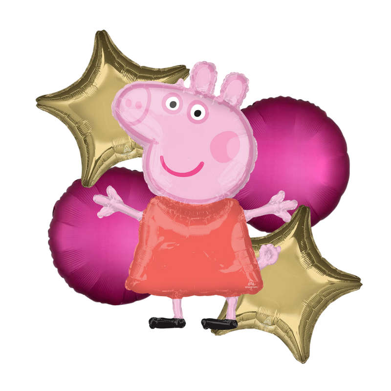 Peppa Pig Themed Balloon Garland Kit - Pink Princess