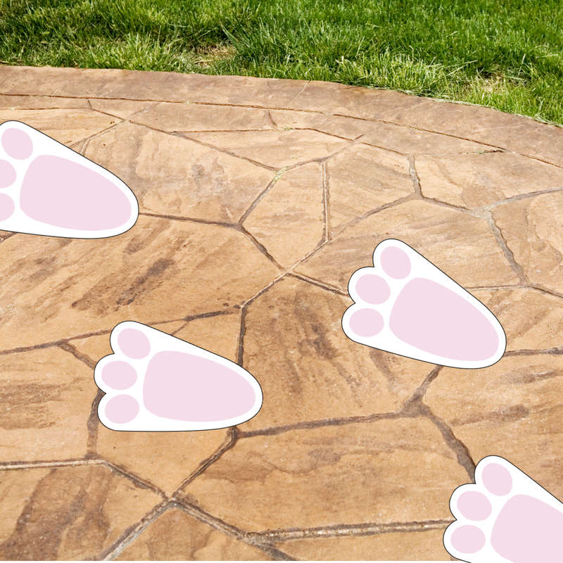 Bunny Rabbit Foot Prints Easter Decor Set of 10