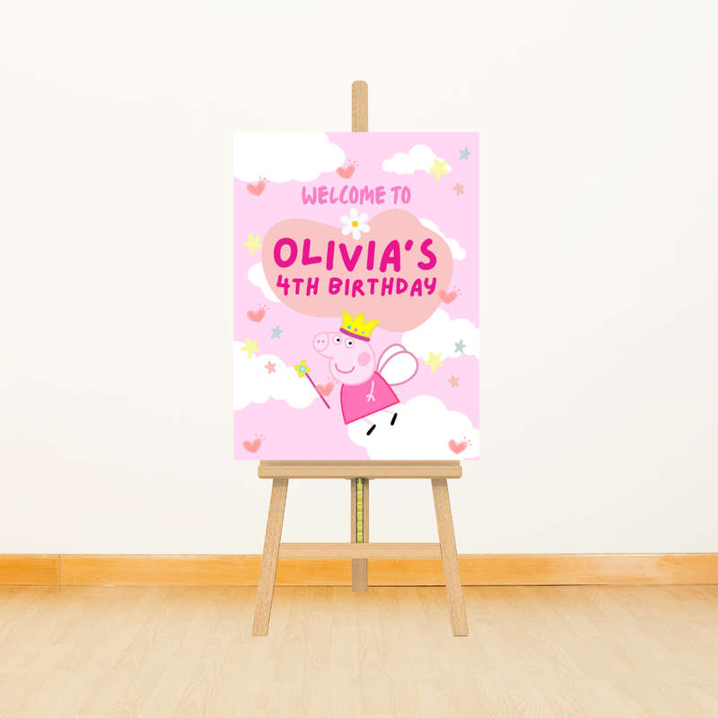 Welcome Board Peppa Pig Princess
