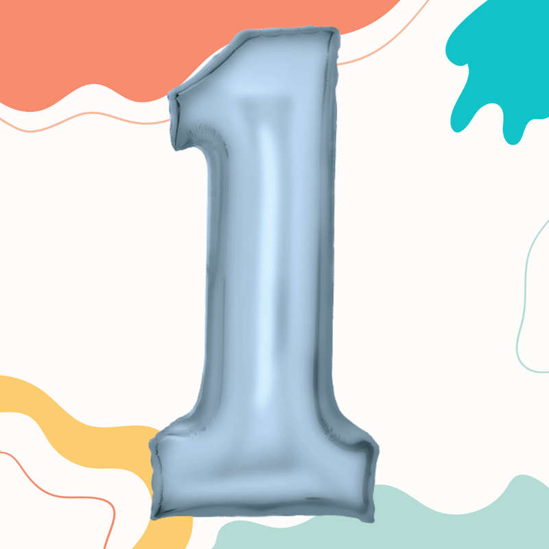 FOIL BALLOON  LARGE PASTEL BLUE ONE 1