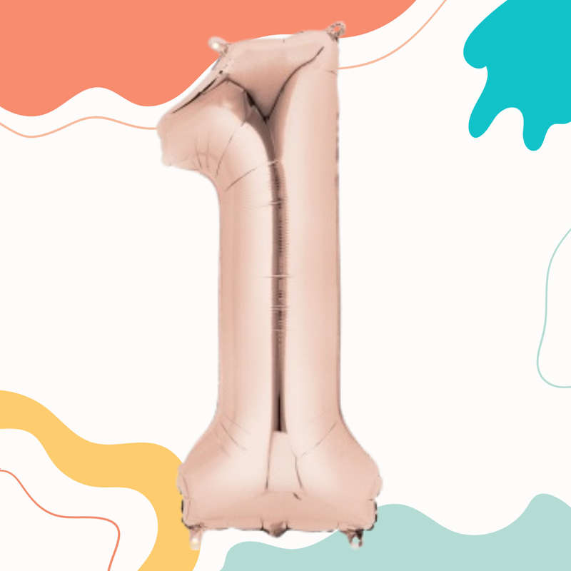 FOIL BALLOON  LARGE ROSE GOLD ONE 1