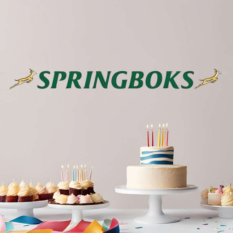 Springbok Themed Paper Banner  2m