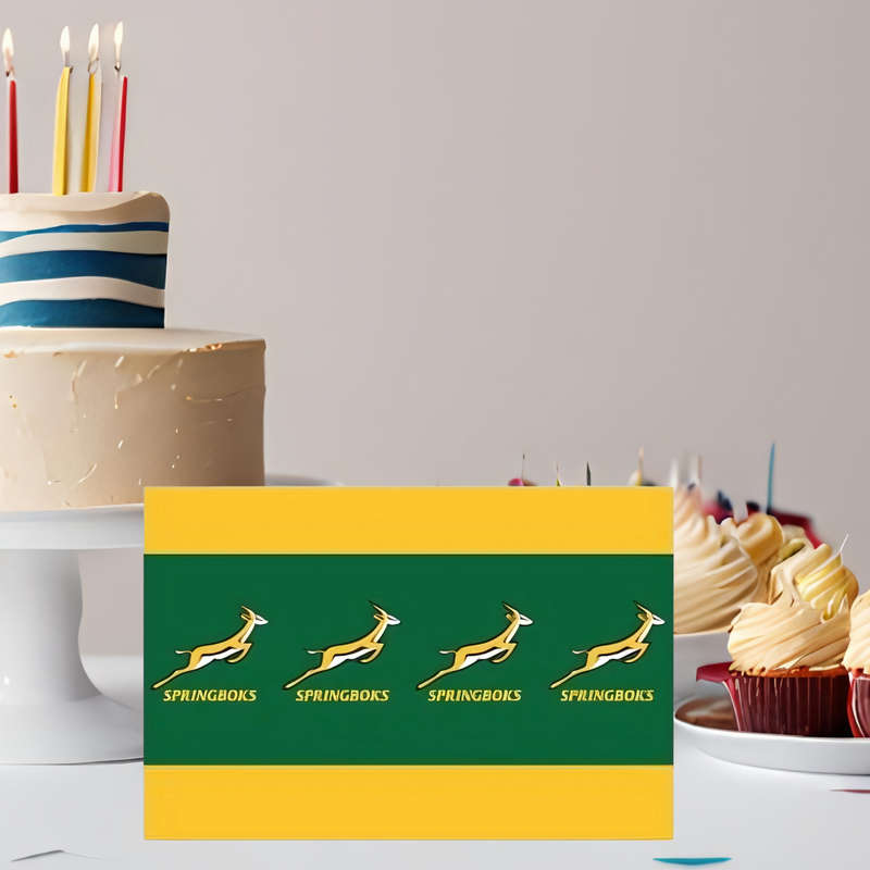 Springbok Themed Paper Tablecloth  180x120cm