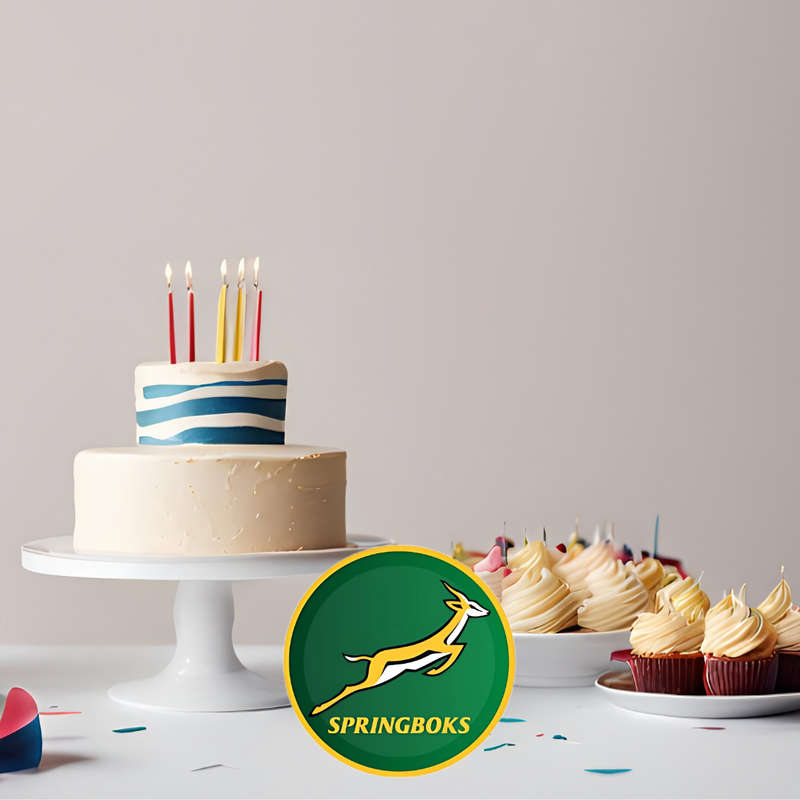 Springbok Themed Paper Plates  23cm Pack of 8