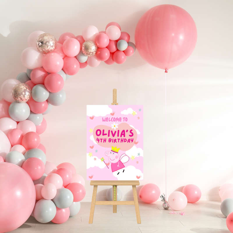 Welcome Board Peppa Pig Princess