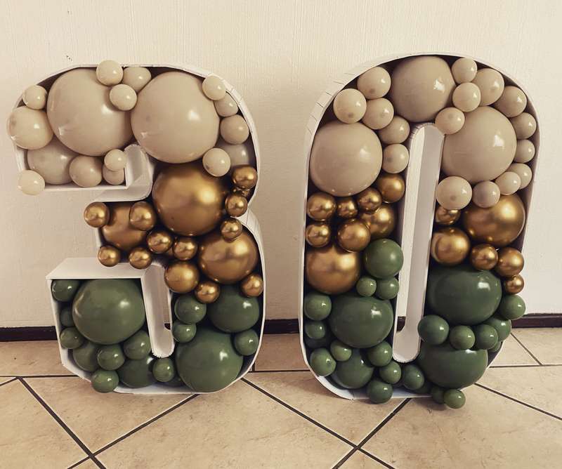 BALLOON MOSAIC MINI Numbers and Letters  55cm Tall. Birthday Decor, Baby Shower Bridal Shower, We...