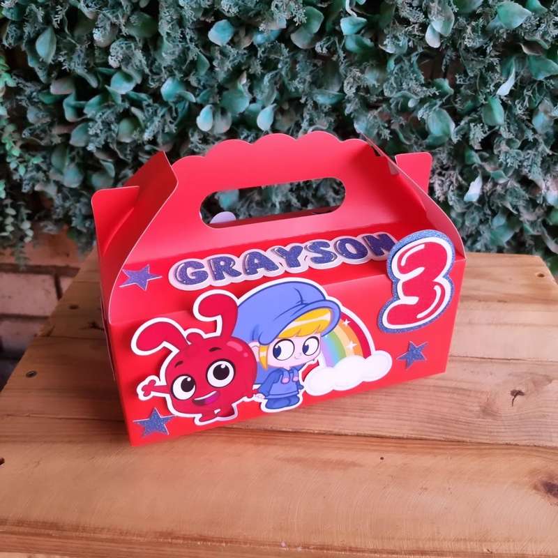 MORPHLE PARTY PACK 5 BOXES only, personalized kiddies birthday party themed decor party boxes cus...