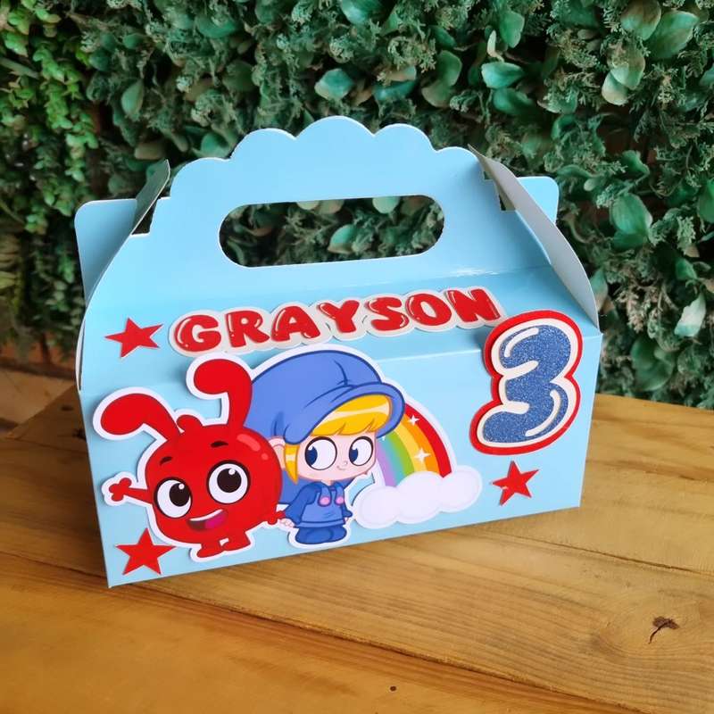 MORPHLE PARTY PACK 5 BOXES only, personalized kiddies birthday party themed decor party boxes cus...