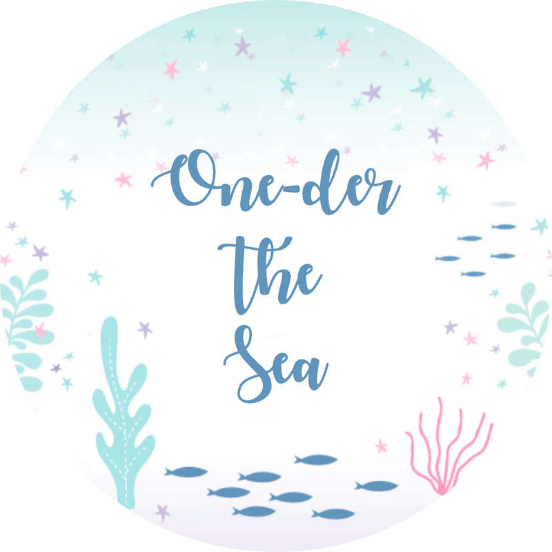 UNDER THE SEA/ONE DER THE SEA/MERMAID PARTY DECOR Round Backdrop Balloon Garland