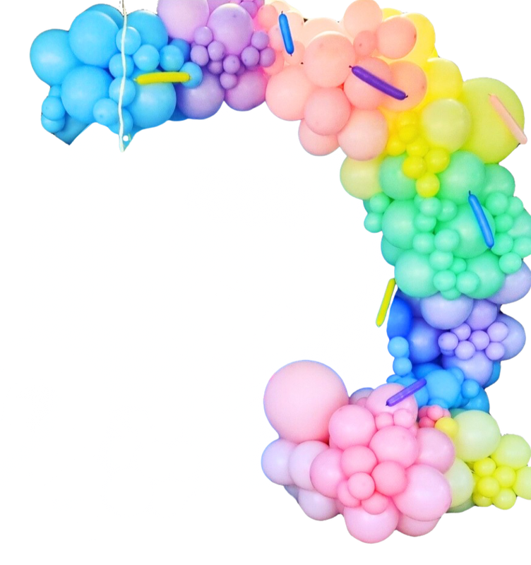 PEPPA PIG PARTY DECOR Round backdrop Balloon Garland Marquee Number and Plinth