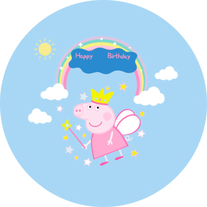 PEPPA PIG PARTY DECOR Round backdrop Balloon Garland Marquee Number and Plinth