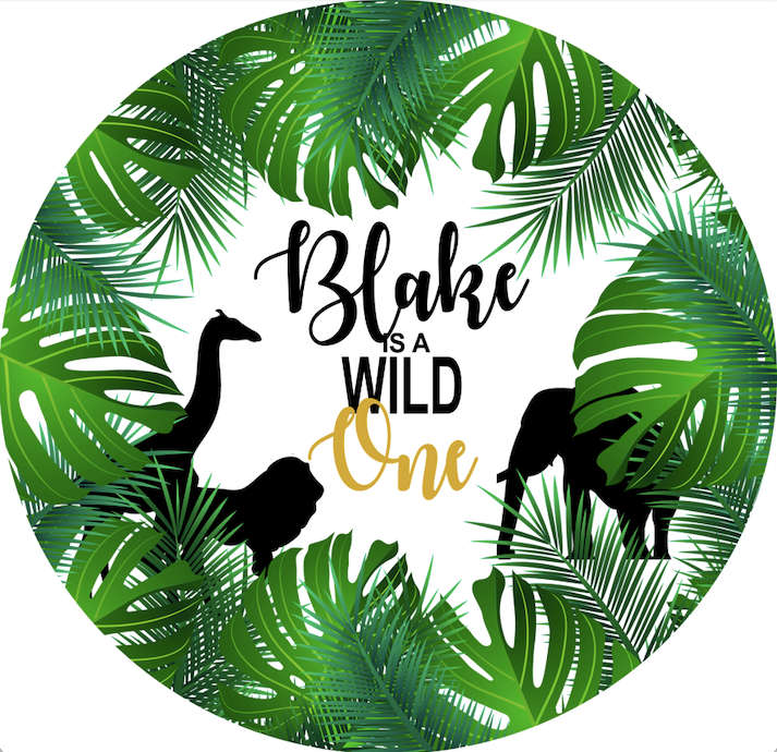 WILD ONE PARTY DECOR Round Backdrop Balloon Garland and ONE Table