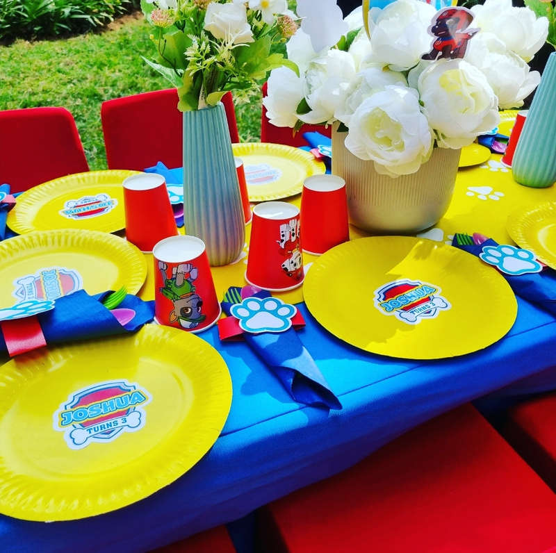 Kiddies Table and Chair Setup for 6