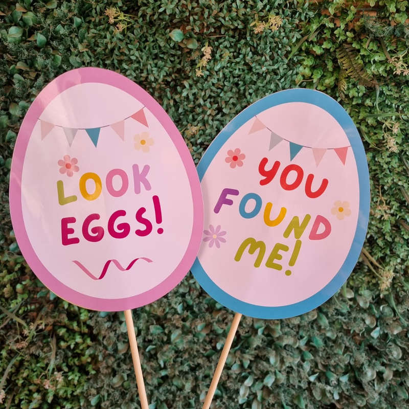 Easter Egg Hunt Signage Set of 10